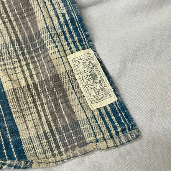 RRL & CO / RALPH LAUREN PLAID LIGHTWEIGHT FLANNEL SHIRT - SMALL - Picture 4 of 5